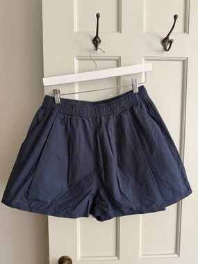 Apiece Apart Navy Women's Elastic-Waist Casual Shorts